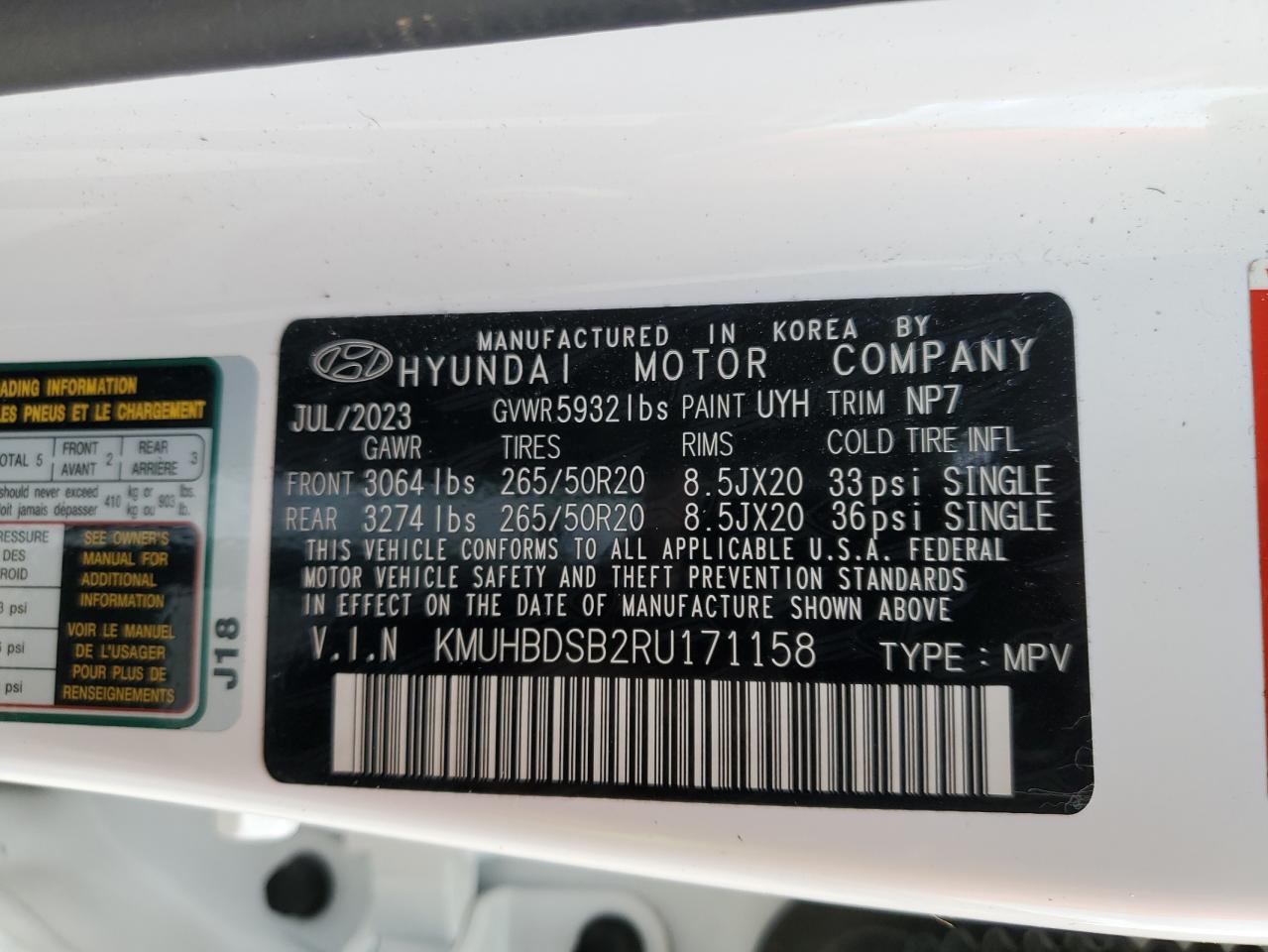 2024 Genesis Gv80 Base VIN: KMUHBDSB2RU171158 Lot: 90473165