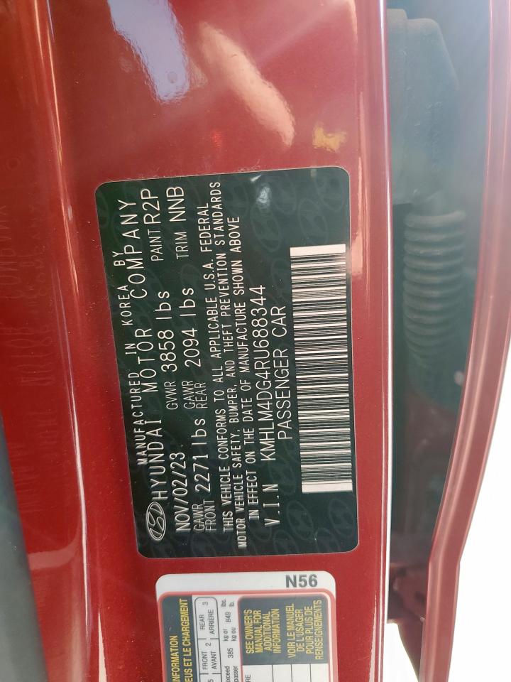 2024 Hyundai Elantra Sel VIN: KMHLM4DG4RU688344 Lot: 82481595