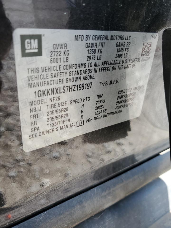 2017 GMC Acadia Denali VIN: 1GKKNXLS7HZ198197 Lot: 81999725