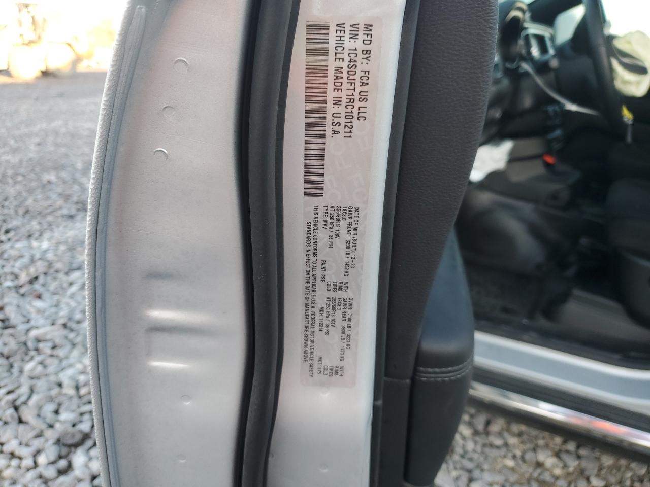 2024 Dodge Durango Pursuit VIN: 1C4SDJFT1RC101211 Lot: 90496855