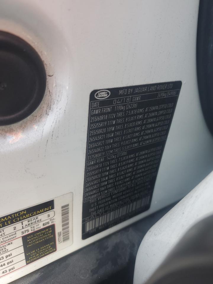 2018 Land Rover Range Rover Velar R-Dynamic Se VIN: SALYL2RN0JA771602 Lot: 90113125