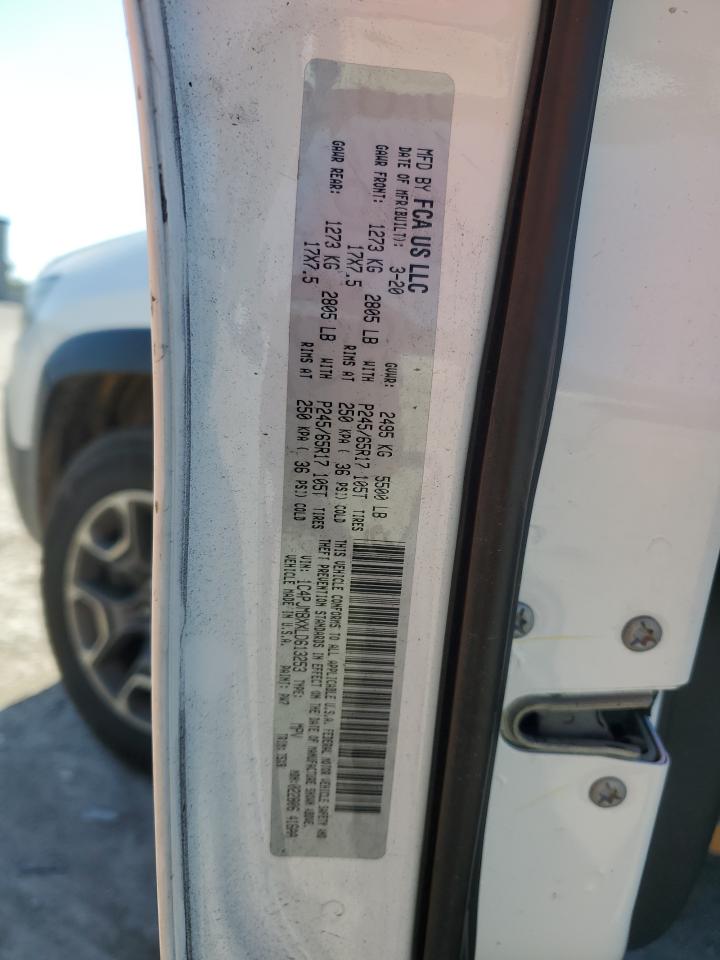 2020 Jeep Cherokee Trailhawk VIN: 1C4PJMBXXLD613253 Lot: 84059255