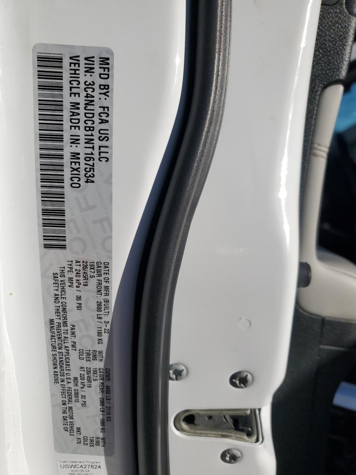 2022 Jeep Compass Limited VIN: 3C4NJDCB1NT167534 Lot: 86234905