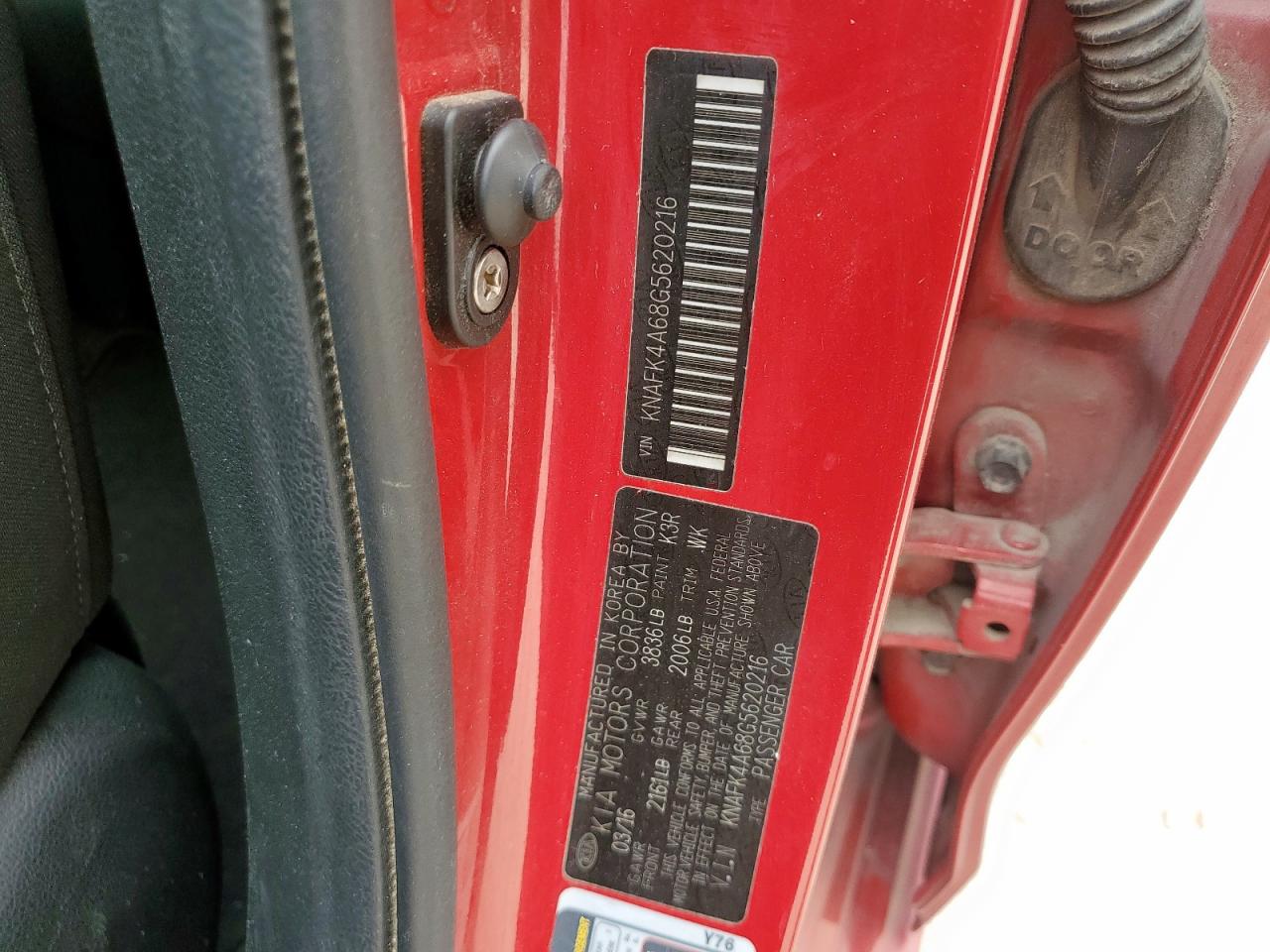 2016 Kia Forte Lx VIN: KNAFK4A68G5620216 Lot: 85779715