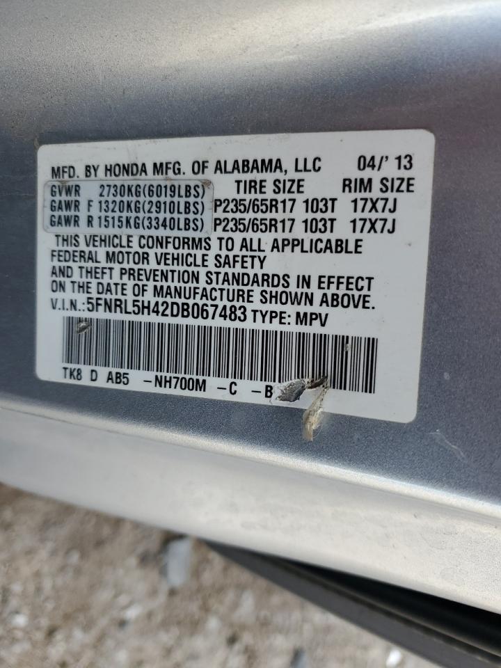 2013 Honda Odyssey Ex VIN: 5FNRL5H42DB067483 Lot: 84223245