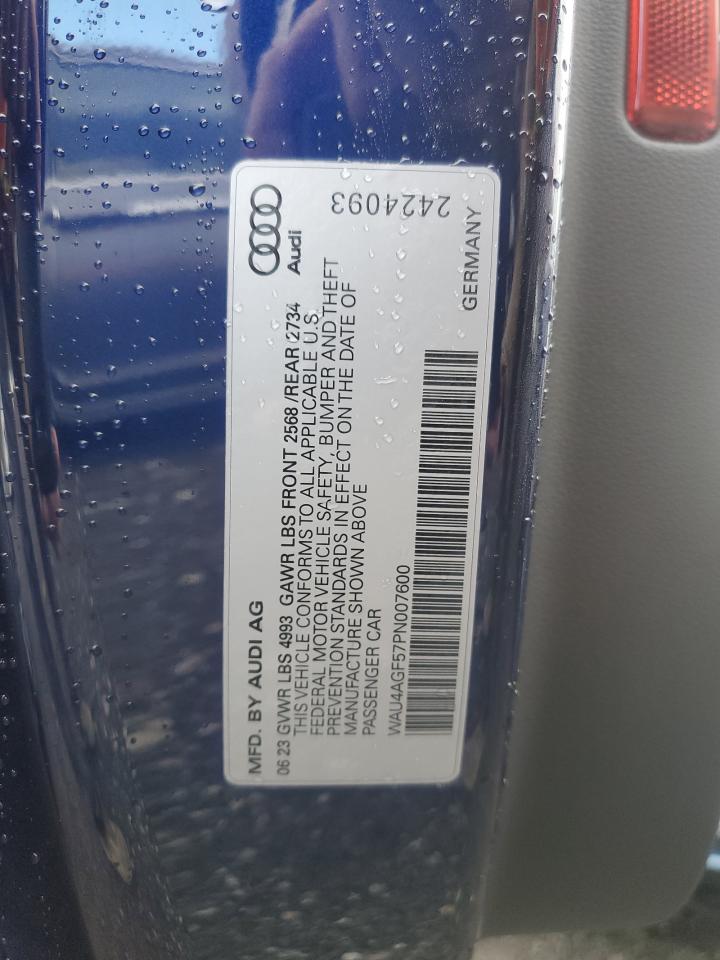 2023 Audi A5 Premium Plus 45 VIN: WAU4AGF57PN007600 Lot: 90586505
