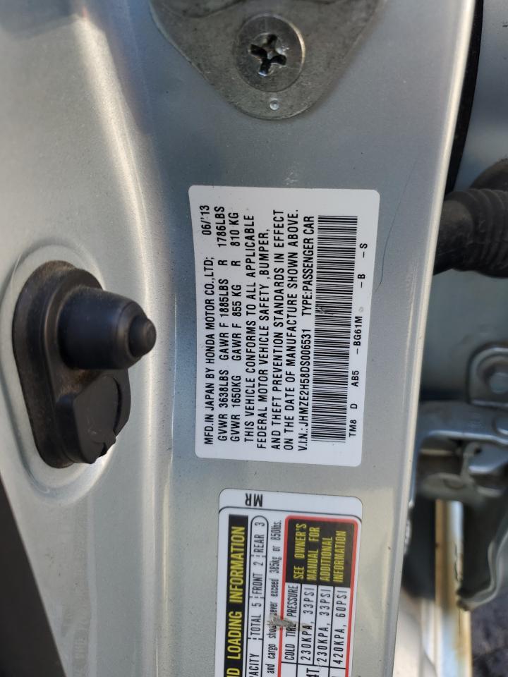 2013 Honda Insight Lx VIN: JHMZE2H58DS006531 Lot: 91114815