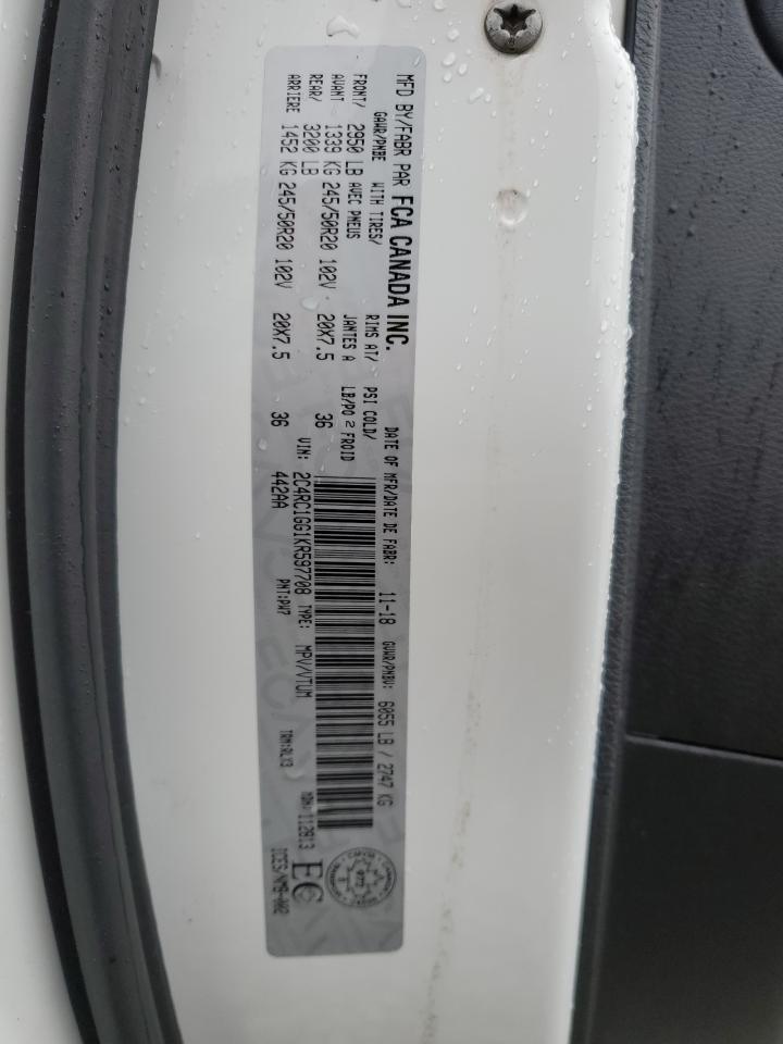 2019 Chrysler Pacifica Limited VIN: 2C4RC1GG1KR597708 Lot: 90610295