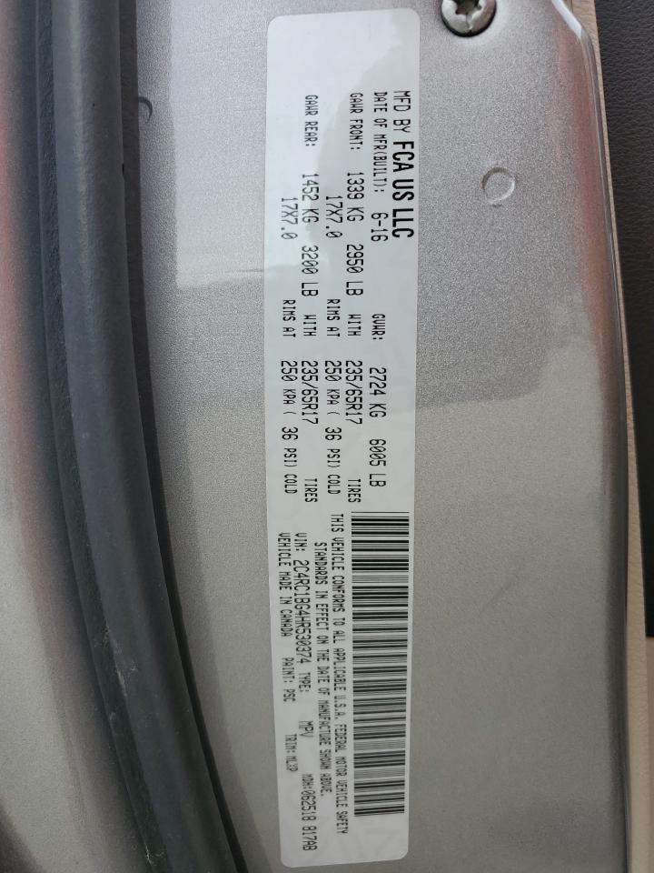 2017 Chrysler Pacifica Touring L VIN: 2C4RC1BG4HR530374 Lot: 85569015