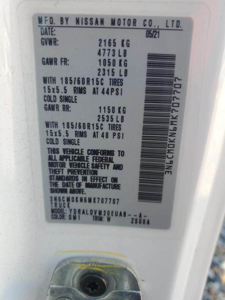 2021 Nissan Nv200 Van VIN: 3N6CM0KN6MK707707 Lot: 70318255