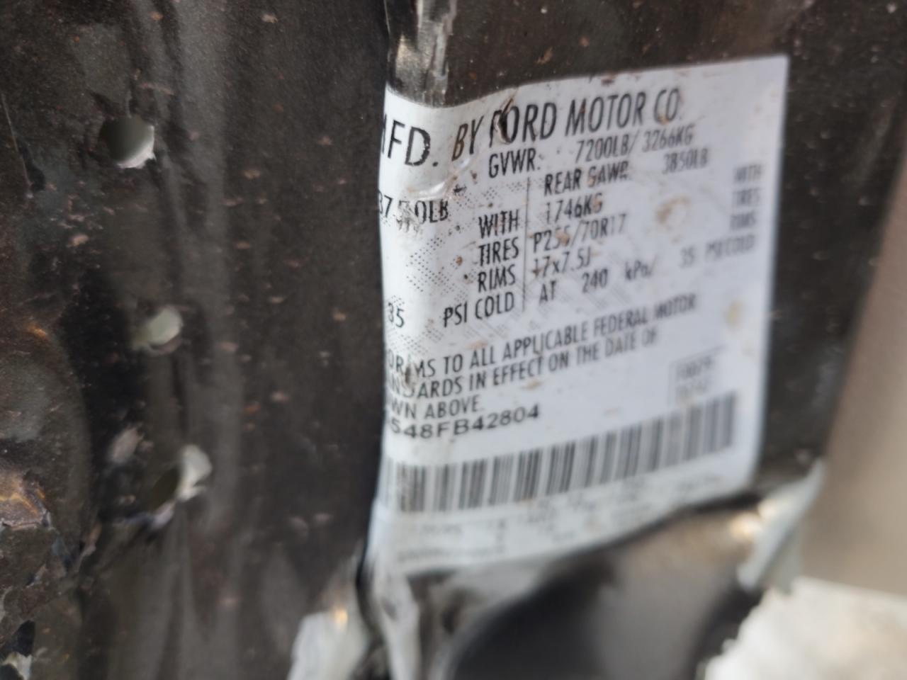 2008 Ford F150 VIN: 1FTPX14548FB42804 Lot: 85853425