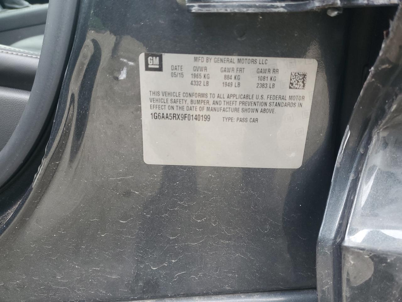 2015 Cadillac Ats VIN: 1G6AA5RX9F0140199 Lot: 87449425