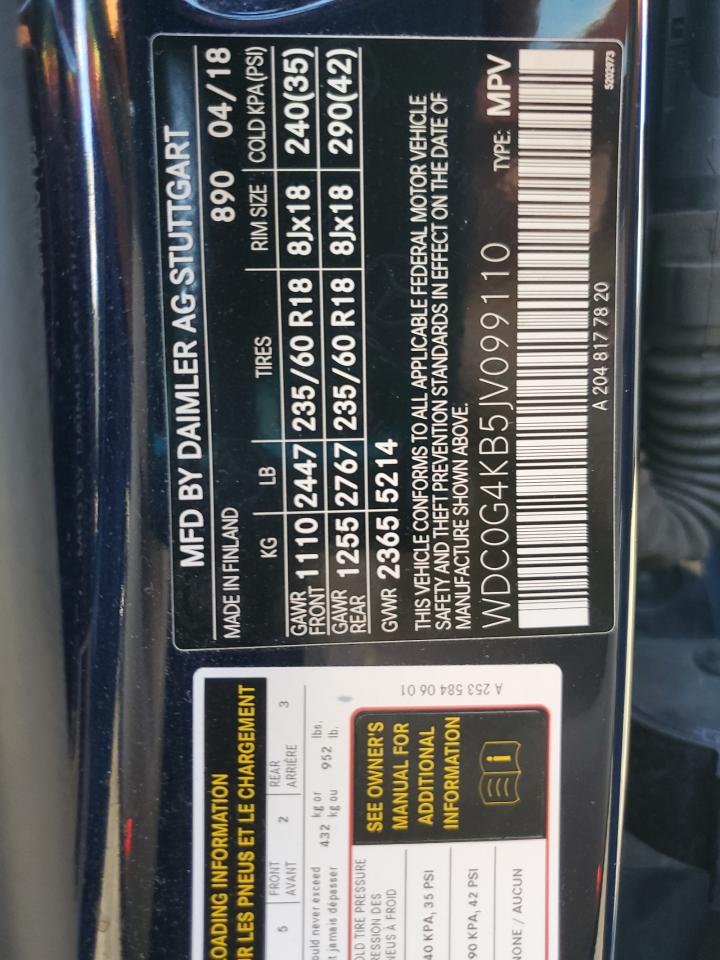 2018 Mercedes-Benz Glc 300 4Matic VIN: WDC0G4KB5JV099110 Lot: 84303335