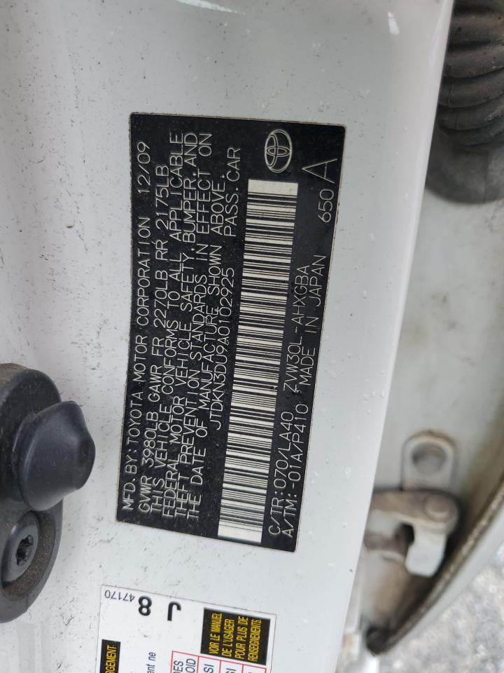 2010 Toyota Prius VIN: JTDKN3DU9A0102925 Lot: 85897555