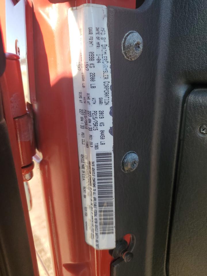 2004 Jeep Wrangler / Tj Sport VIN: 1J4FA49S34P747439 Lot: 85586335