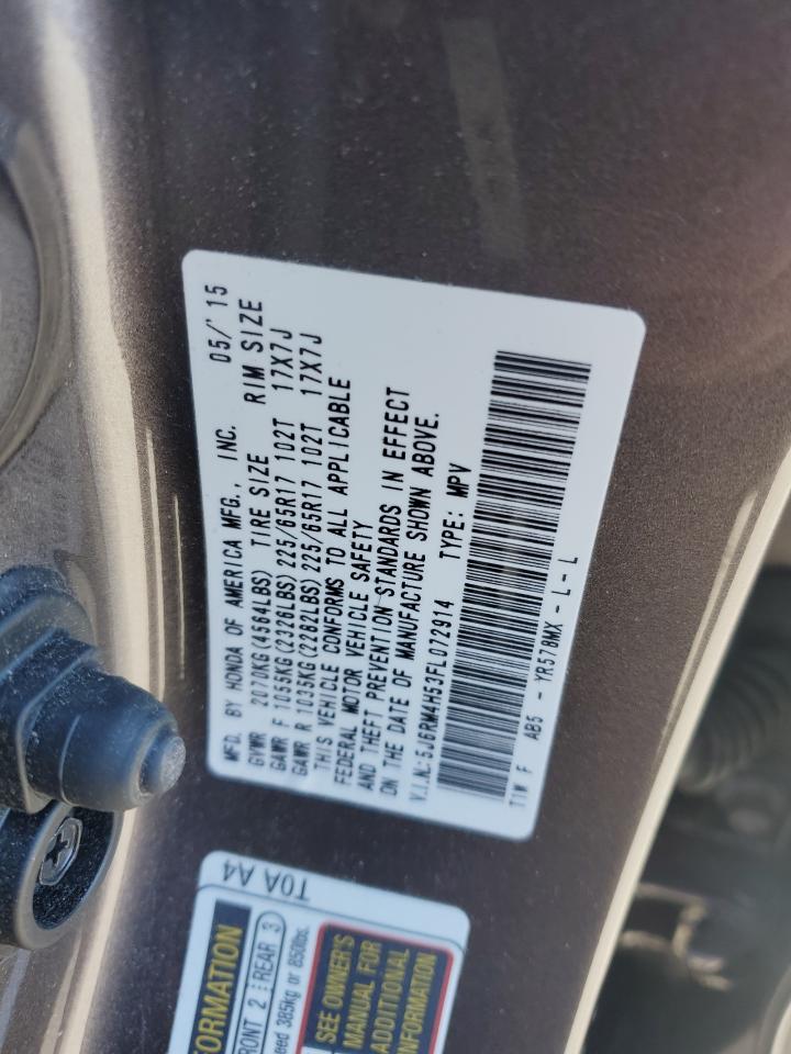 2015 Honda Cr-V Ex VIN: 5J6RM4H53FL072914 Lot: 87046925