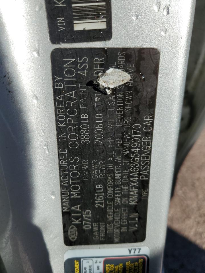 2016 Kia Forte Lx VIN: KNAFX4A63G5490170 Lot: 87484795