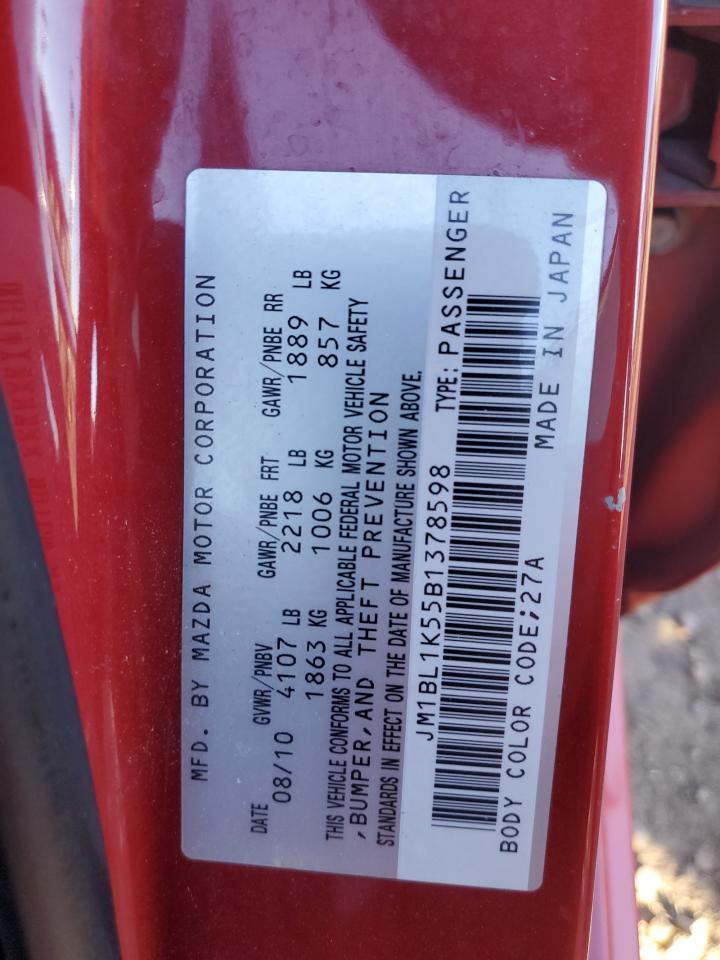 2011 Mazda 3 S VIN: JM1BL1K55B1378598 Lot: 90709645