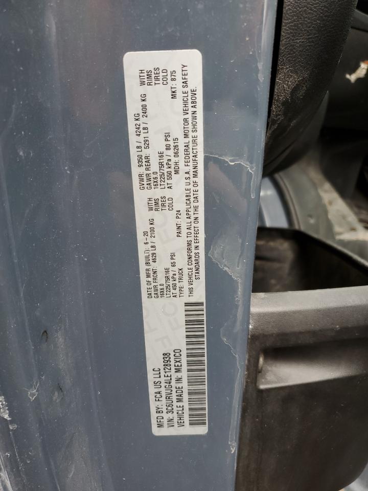 2020 Ram Promaster 3500 3500 High VIN: 3C6URVJG4LE128938 Lot: 84006715