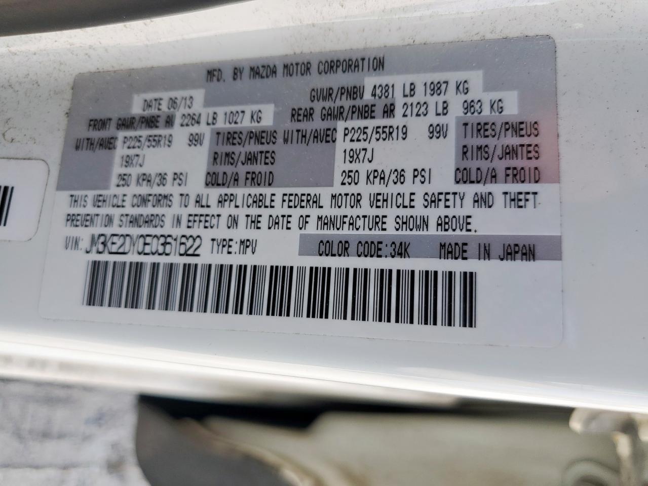 2014 Mazda Cx-5 Gt VIN: JM3KE2DY0E0361622 Lot: 81988925