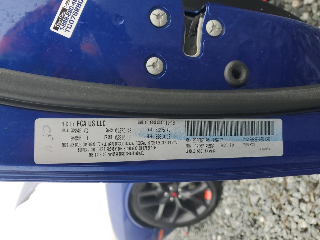 2020 Dodge Challenger Gt VIN: 2C3CDZJG0LH106227 Lot: 82679705