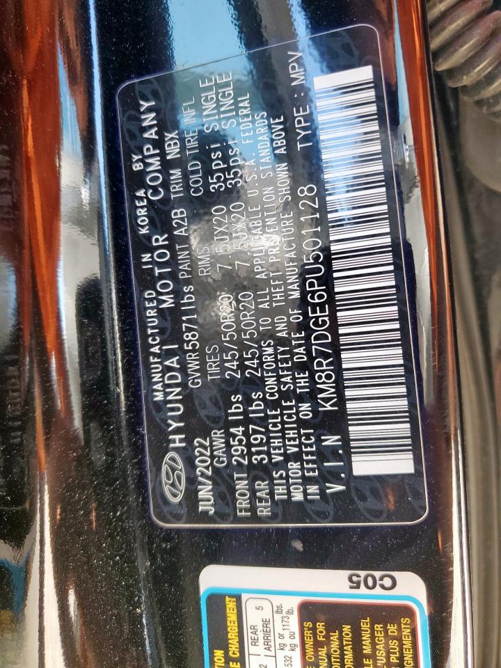 2023 Hyundai Palisade Calligraphy VIN: KM8R7DGE6PU501128 Lot: 85691355