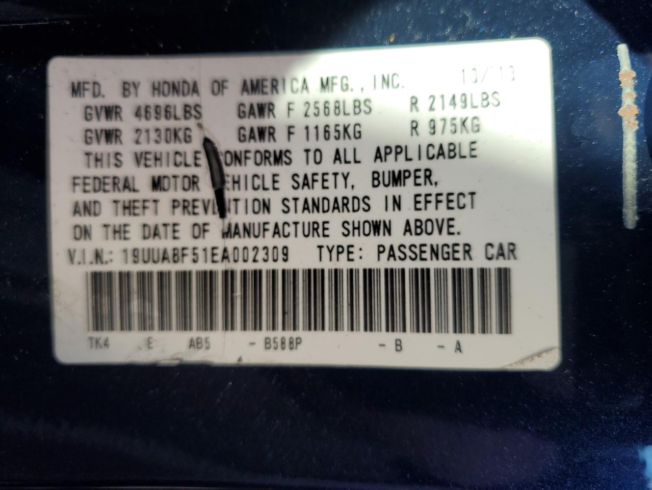 2014 Acura Tl Tech VIN: 19UUA8F51EA002309 Lot: 90984955