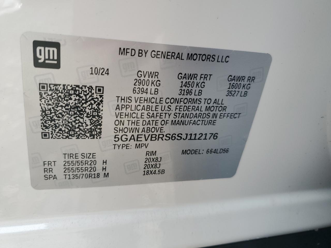 2025 Buick Enclave Sport Touring VIN: 5GAEVBRS6SJ112176 Lot: 85338915