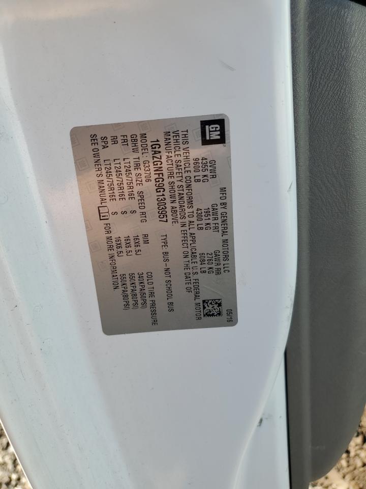 2016 Chevrolet Express G3500 Ls VIN: 1GAZGNFG9G1303957 Lot: 87117455