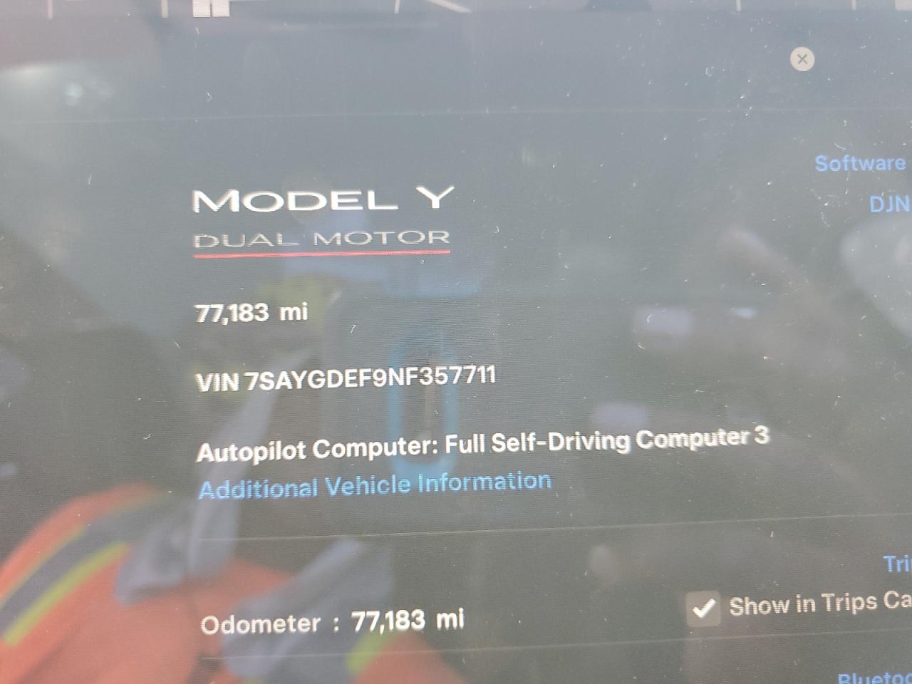 2022 Tesla Model Y VIN: 7SAYGDEF9NF357711 Lot: 81976715