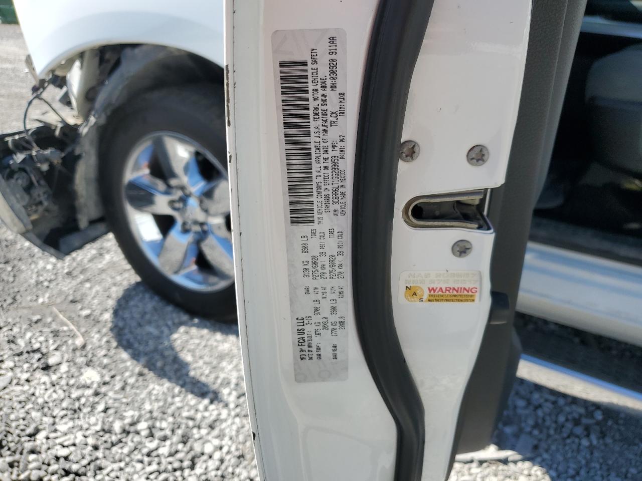 2016 Ram 1500 Slt VIN: 3C6RR6LT1GG289053 Lot: 84925485