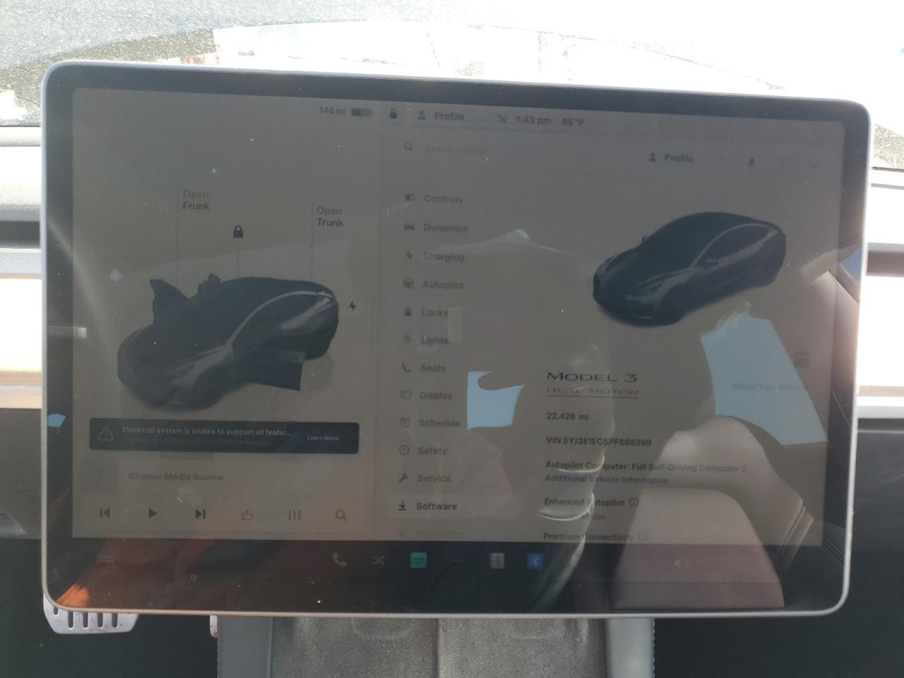 2023 Tesla Model 3 VIN: 5YJ3E1EC5PF688399 Lot: 89509865