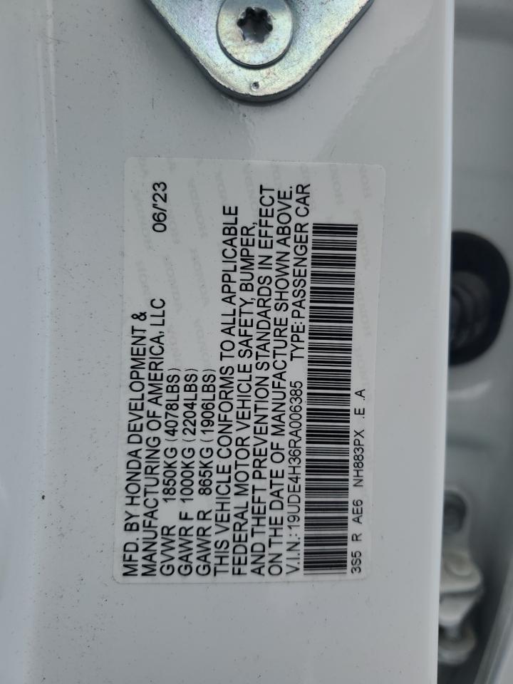 2024 Acura Integra A-Spec VIN: 19UDE4H36RA006385 Lot: 82356045