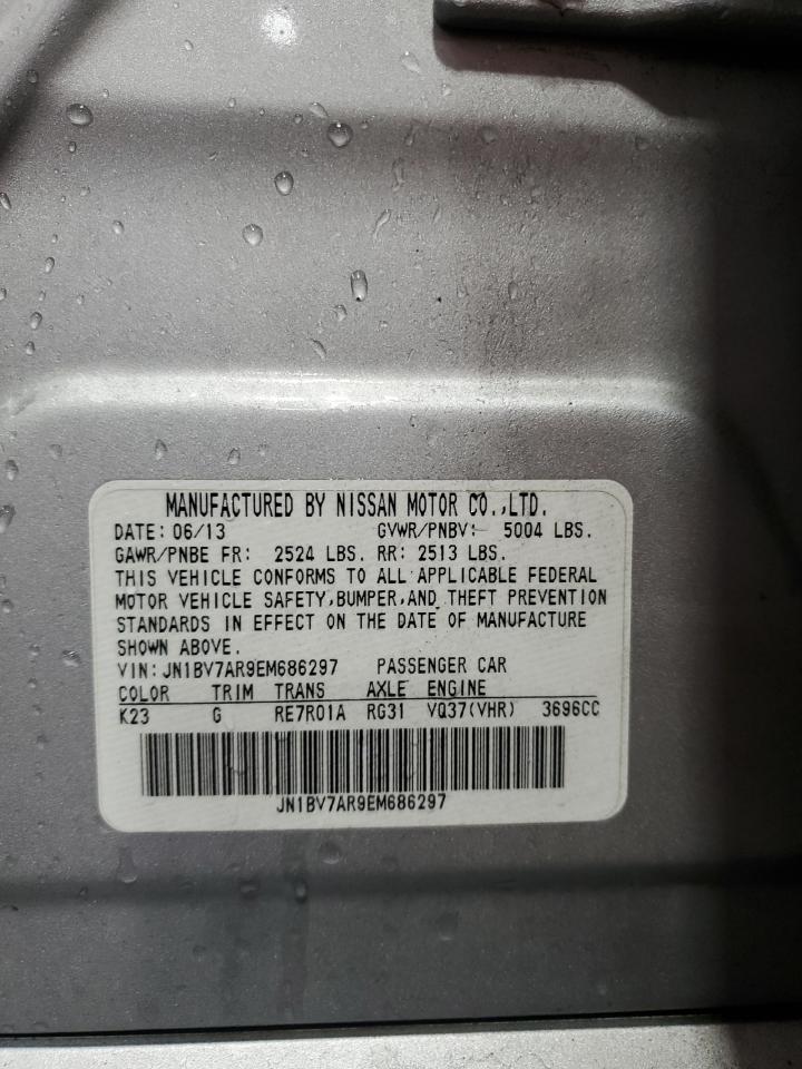 2014 Infiniti Q50 Base VIN: JN1BV7AR9EM686297 Lot: 90113435