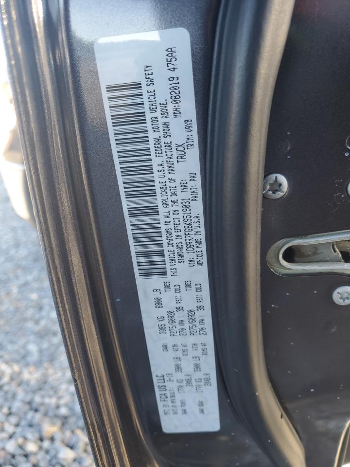 2019 Ram 1500 Classic Tradesman VIN: 1C6RR7FG6KS519031 Lot: 82232345