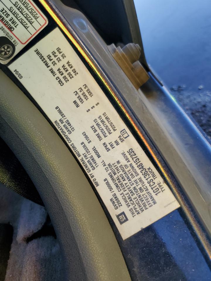 2004 GMC Canyon VIN: 1GTCS136348157235 Lot: 89649565