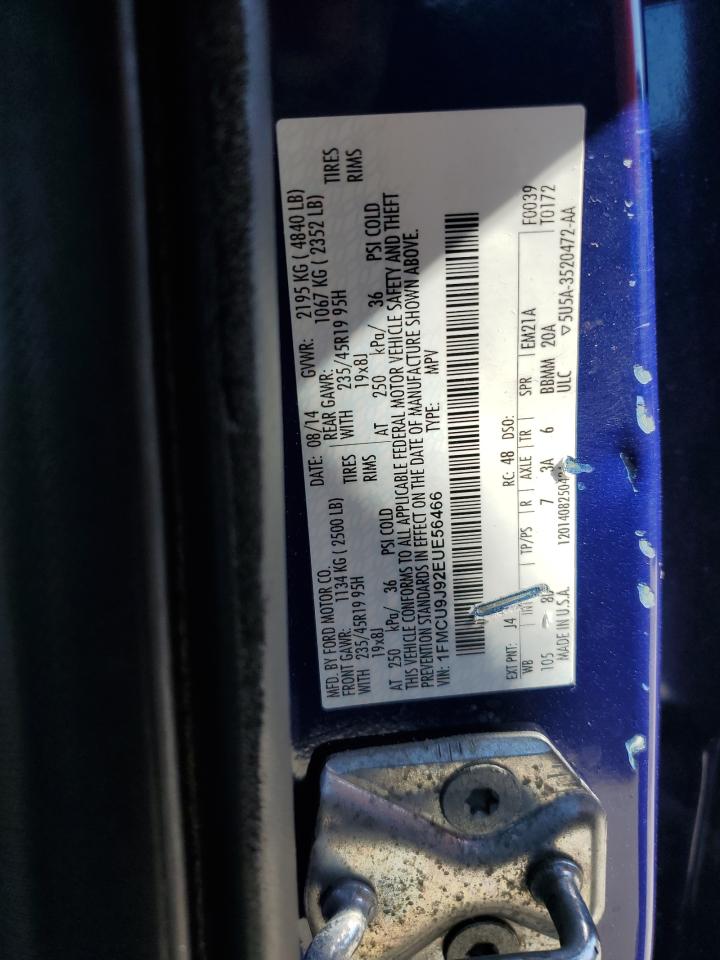 2014 Ford Escape Titanium VIN: 1FMCU9J92EUE56466 Lot: 87427935