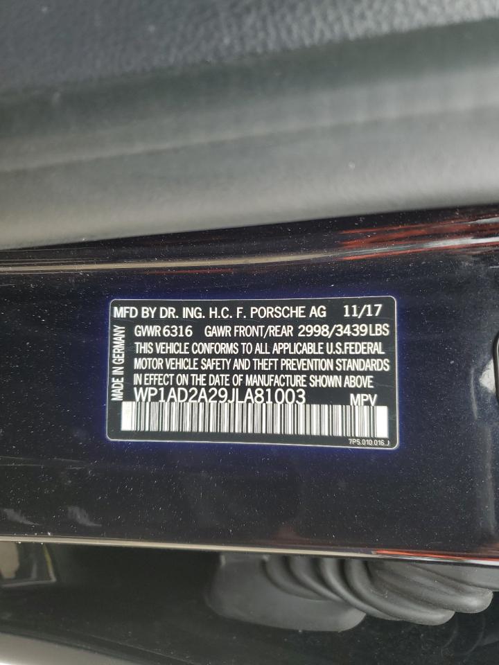 2018 Porsche Cayenne Gts VIN: WP1AD2A29JLA81003 Lot: 86219505