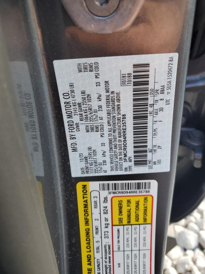 2024 Ford Bronco Sport Badlands VIN: 3FMCR9D94RRE35788 Lot: 82397645