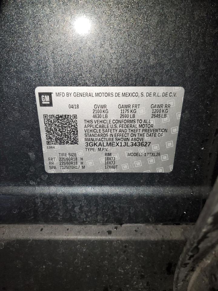 2018 GMC Terrain Sle VIN: 3GKALMEX1JL343627 Lot: 90621215