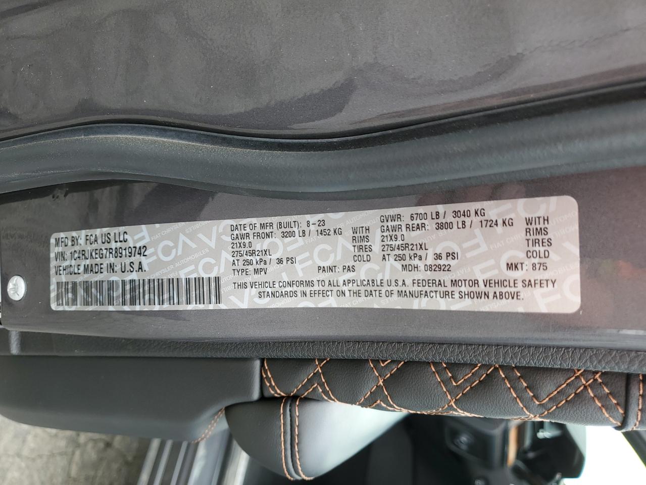 2024 Jeep Cherokee VIN: 1C4RJKEG7R8919742 Lot: 86473835