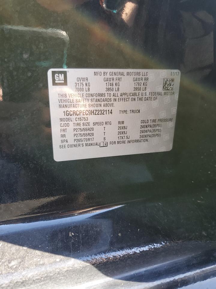 2017 Chevrolet Silverado C1500 Custom VIN: 1GCRCPEC9HZ232114 Lot: 86067365