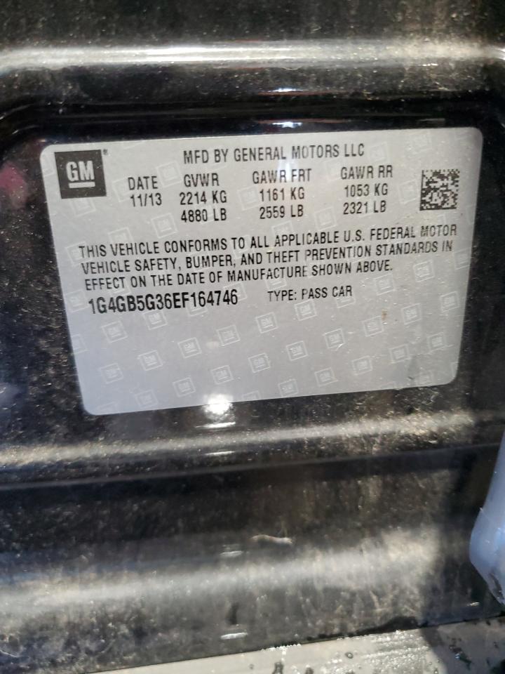 2014 Buick Lacrosse VIN: 1G4GB5G36EF164746 Lot: 81406865