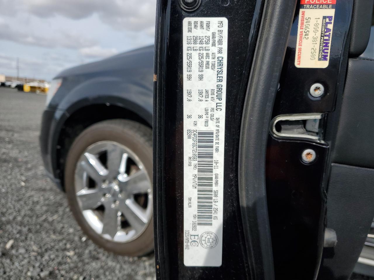 2012 Dodge Journey R/T VIN: 3C4PDDFG5CT210583 Lot: 87387025