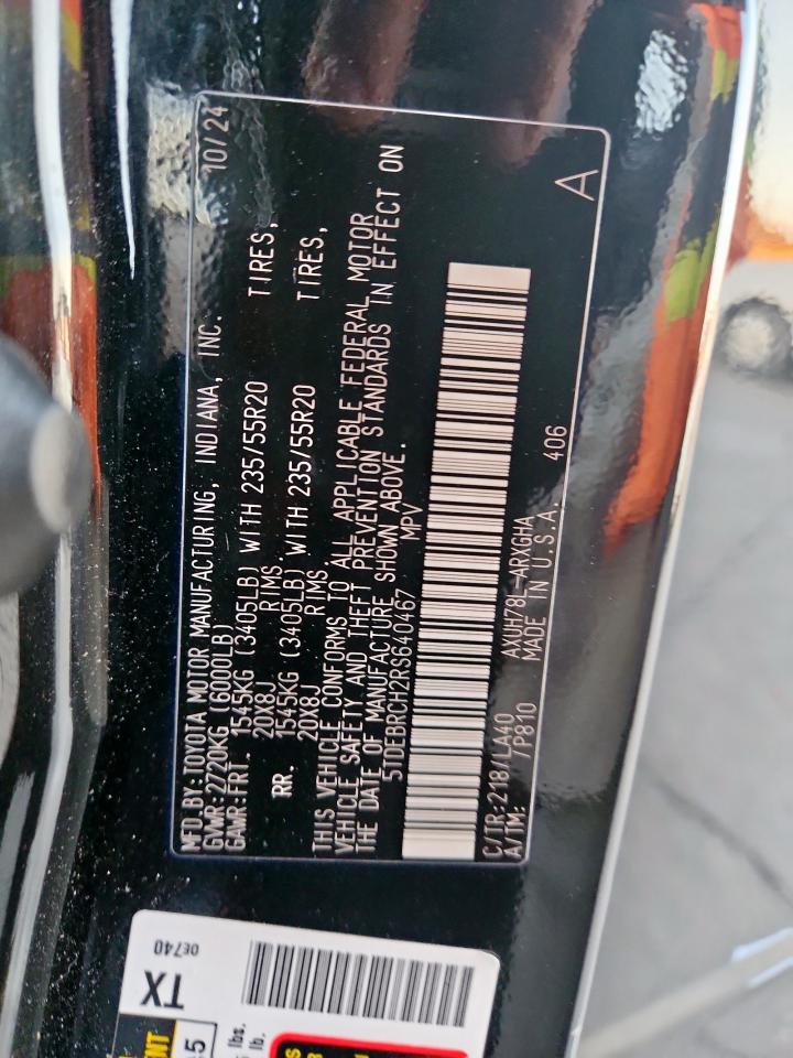 2024 Toyota Highlander Hybrid Limited VIN: 5TDEBRCH2RS640467 Lot: 85293245