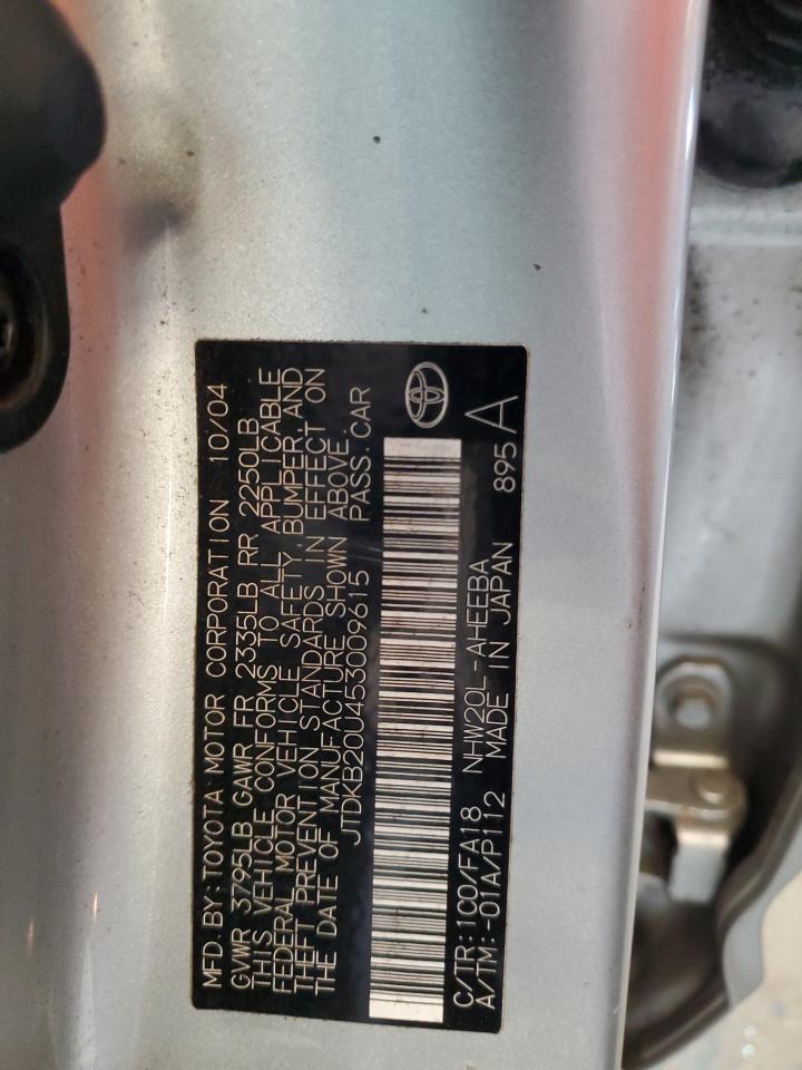 2005 Toyota Prius VIN: JTDKB20U453009615 Lot: 86112205