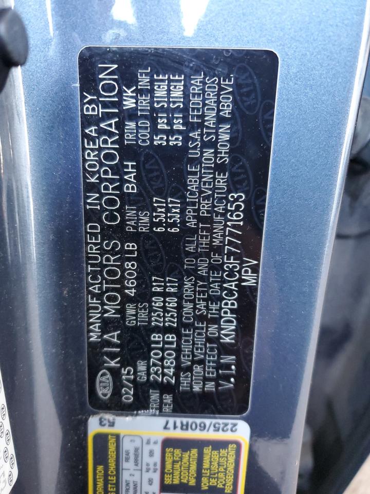 2015 Kia Sportage Lx VIN: KNDPBCAC3F7771653 Lot: 90046745