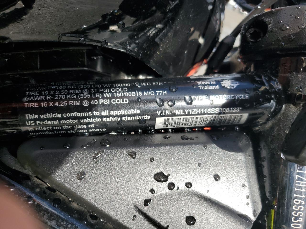 2025 Harley-Davidson Rh975 VIN: MLY1ZH116SS308133 Lot: 90383735