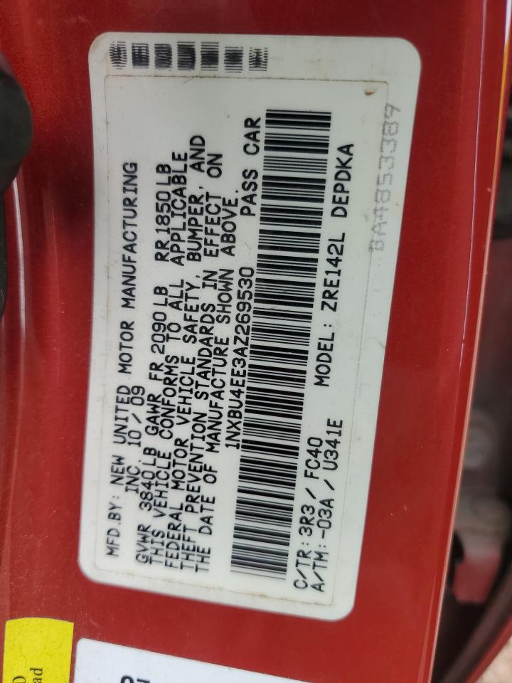 2010 Toyota Corolla Base VIN: 1NXBU4EE3AZ269530 Lot: 82268465