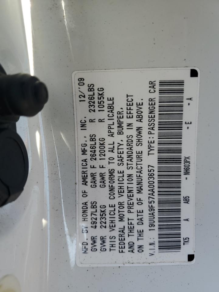 2010 Acura Tl VIN: 19UUA9F57AA003657 Lot: 80879335